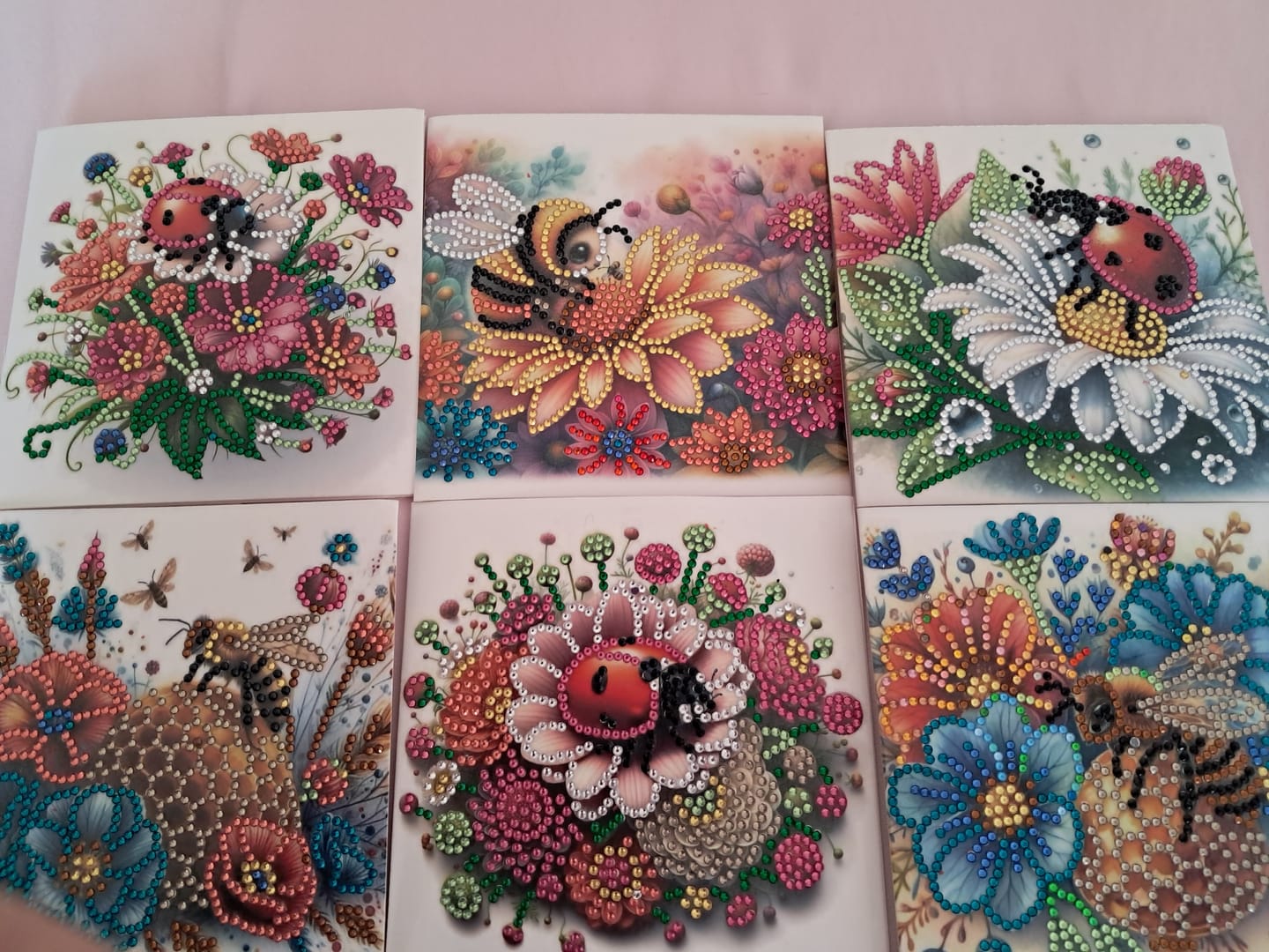 Customer photo review of Grußkarten – Blumen & Insekten | 6 Stück
