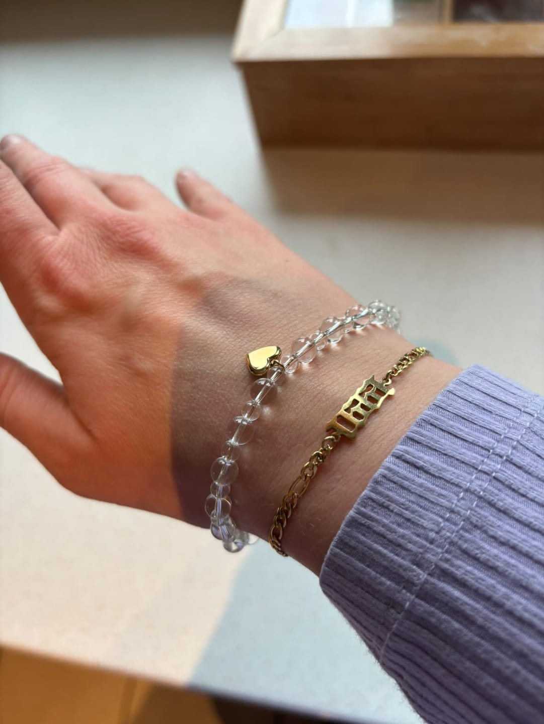 Customer photo review of Ice Heart Armband | 18K vergoldet