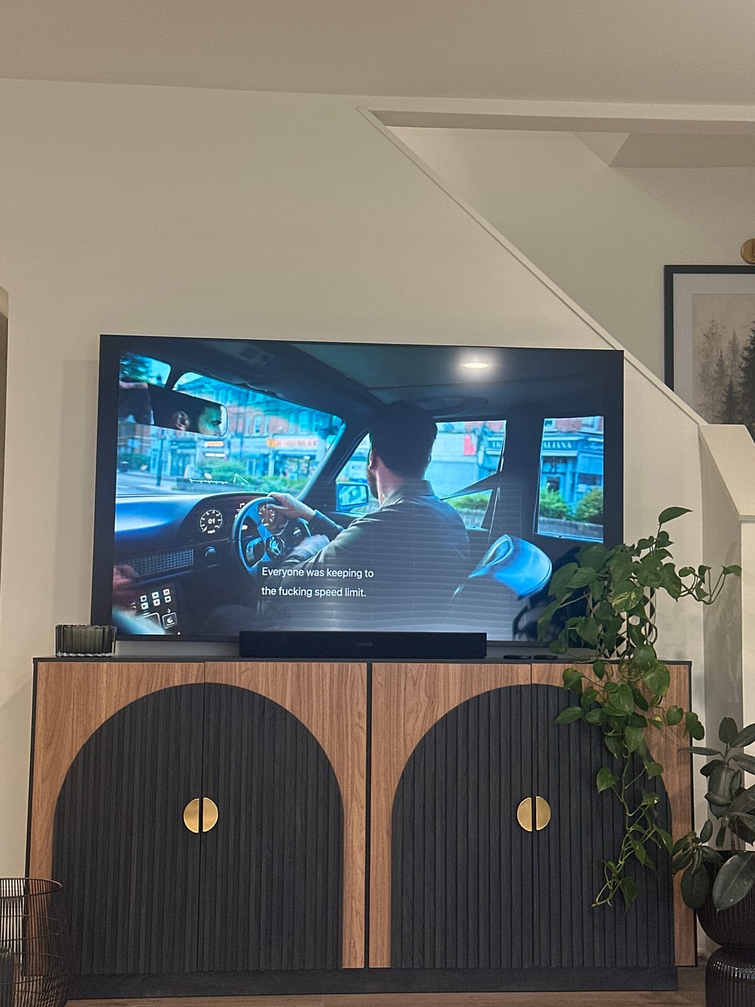Customer photo review of 65" Arched Modern Fluted Sideboard Buffet Cabinet