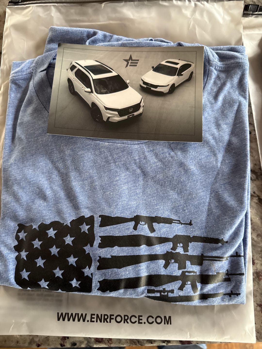 Customer photo review of Ladies Armed Patriot Tee