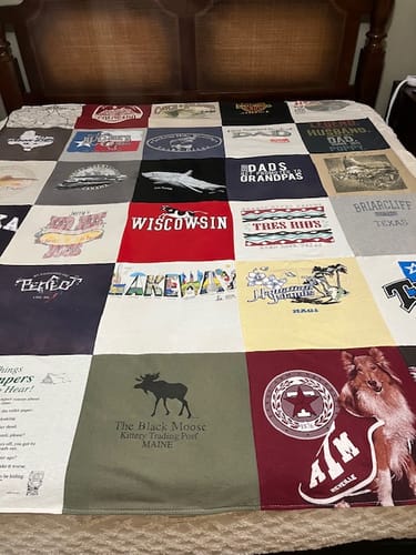 Customer photo review of Classic T-Shirt Blanket