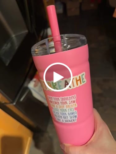 Customer video review of Just Breathe - Multicolor Lettering Sticker