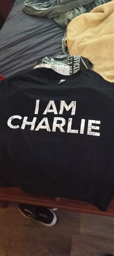 Customer photo review of I Am Charlie T-Shirt