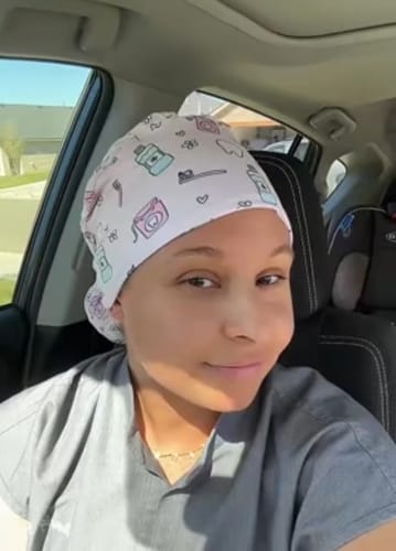 Customer photo review of DuoStyle Scrub Hat - Dental