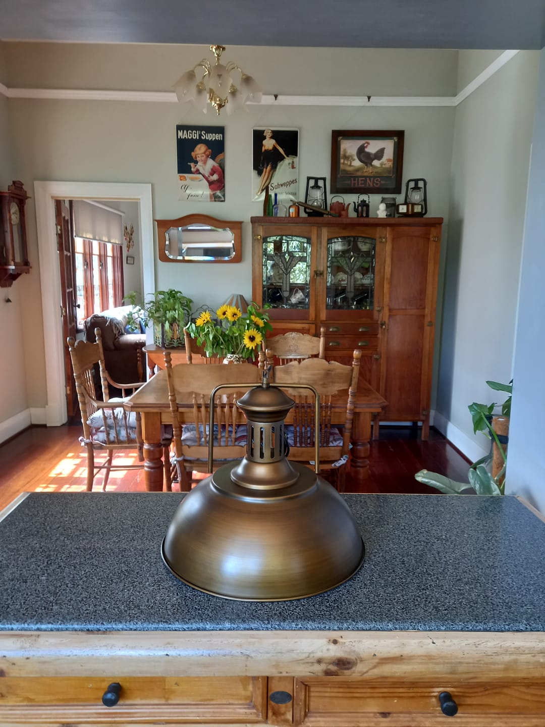 Customer photo review of Industrial Single Dome Pendant Light