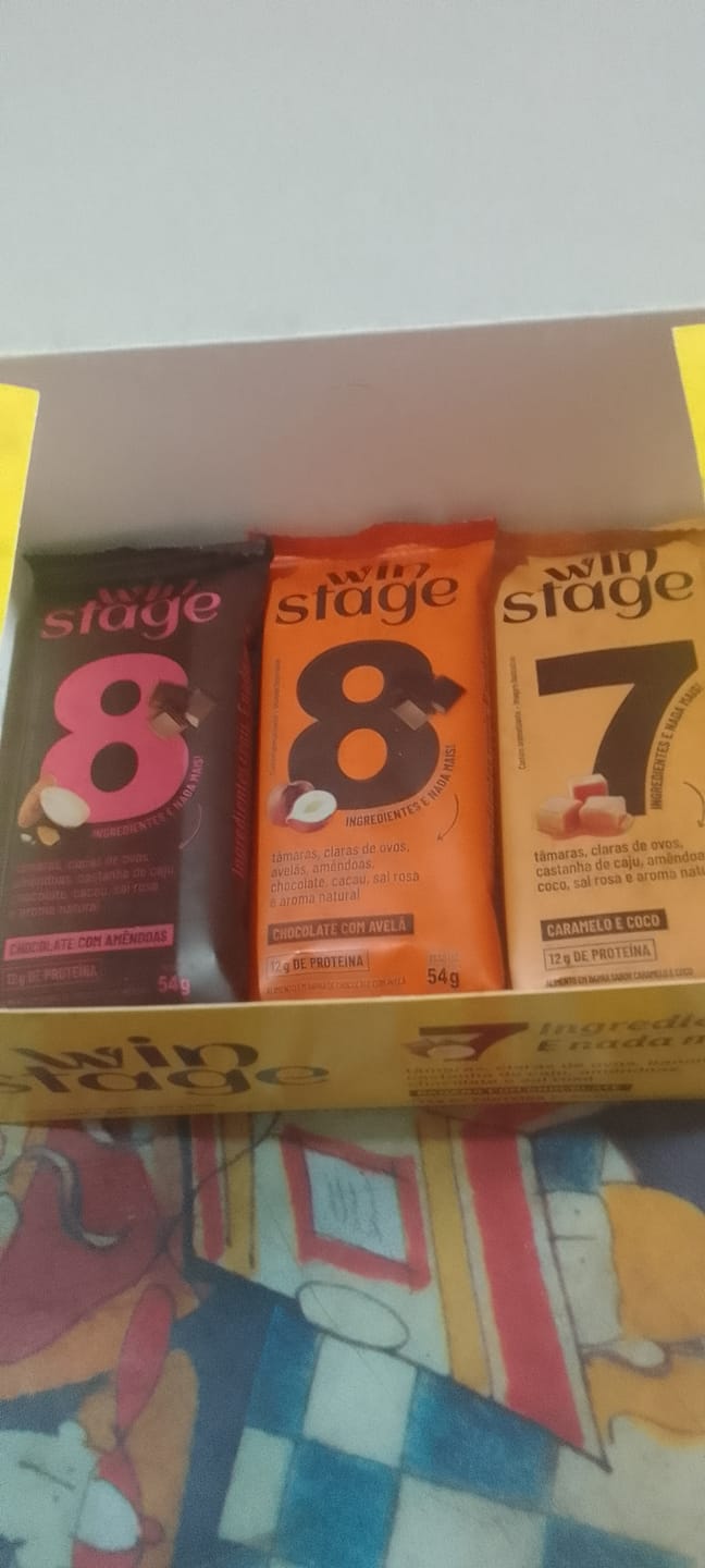 Customer photo review of Kit Degustação Barras de Proteína WinStage