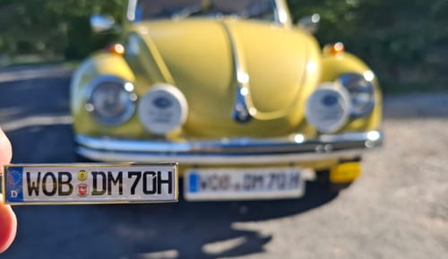 Customer photo review of Kennzeichen Schlüsselanhänger Mini Nummernschild Metall