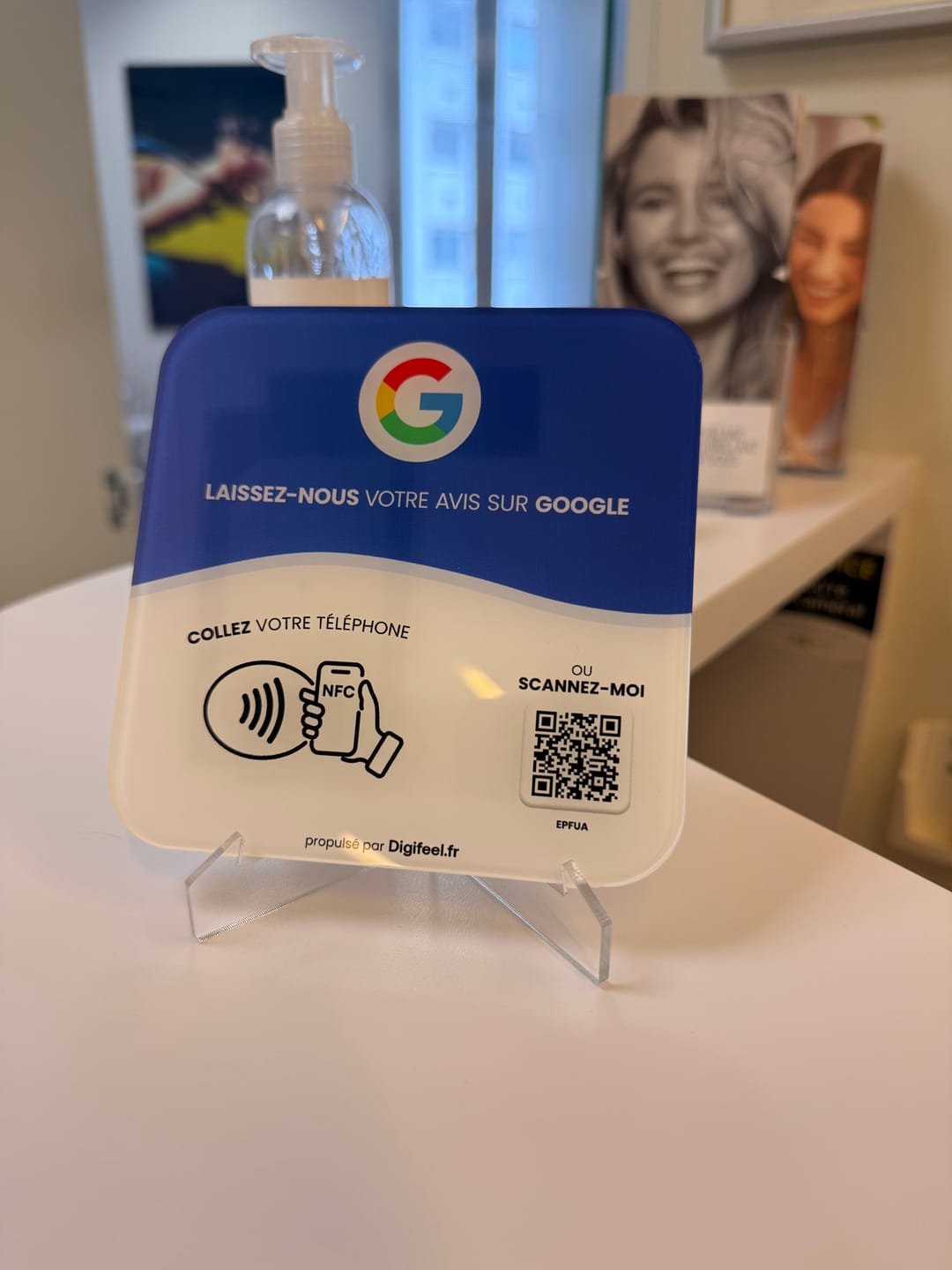 Customer photo review of Plaque Avis Google