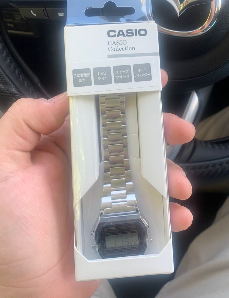 Customer photo review of Reloj Casio Vintage A158WA-1JH Azul/Plateado JDM