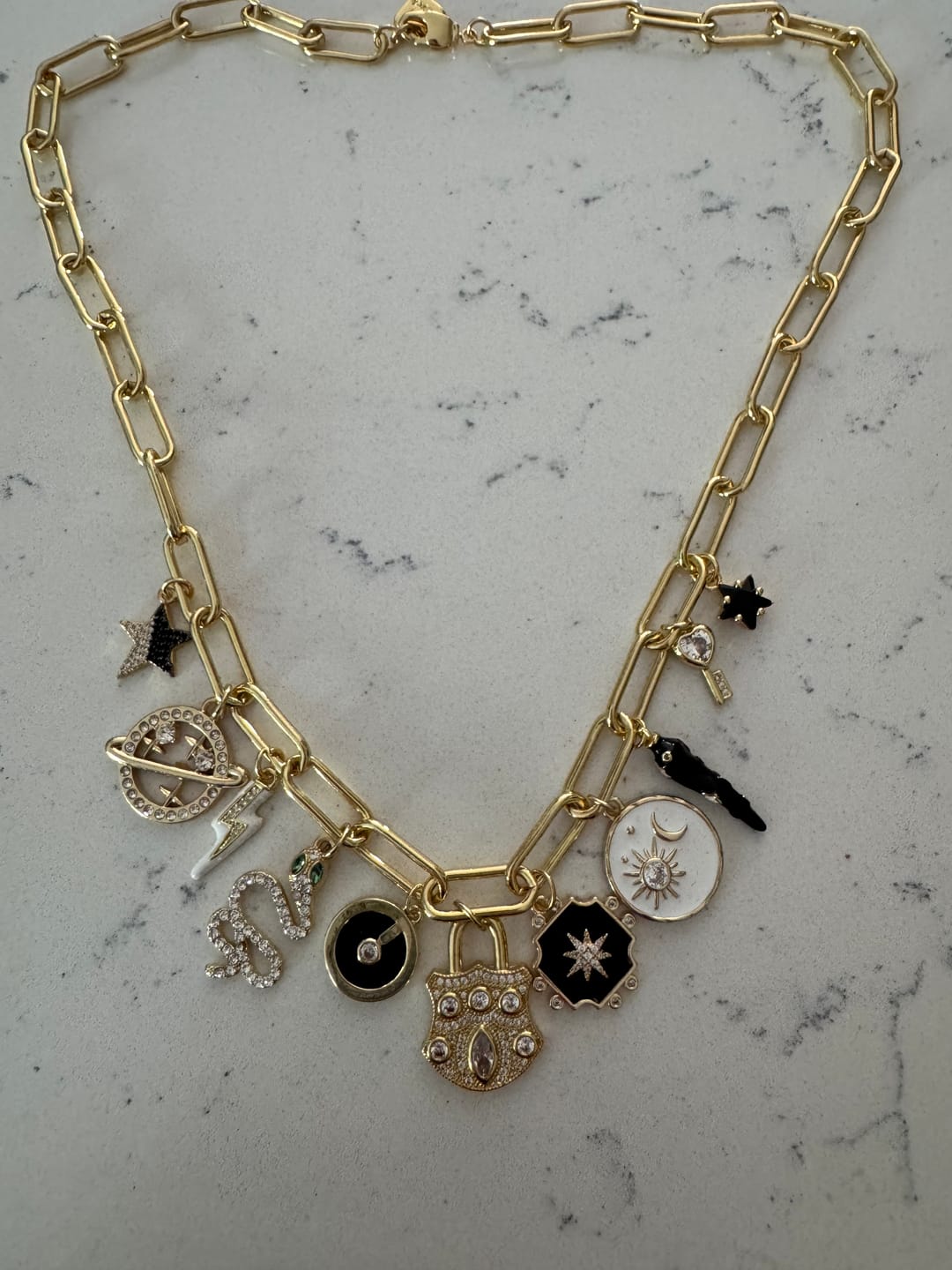 Customer photo review of 10 Charm Necklace Bundle (Pick Your Charms TT LIVE)