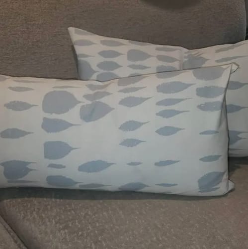 Customer photo review of Queen of Spain Sky Blue Pillow Cover