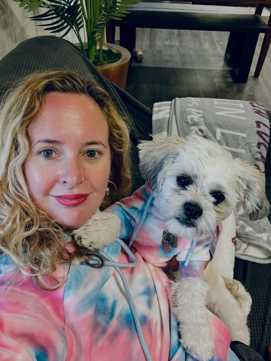 Customer photo review of Velvet Human Hoodie - Snow Cone