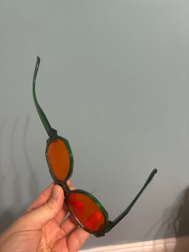 Customer photo review of 100% Blue Light Blocking Orange Metalless Pilot Glasses NR2309-B98