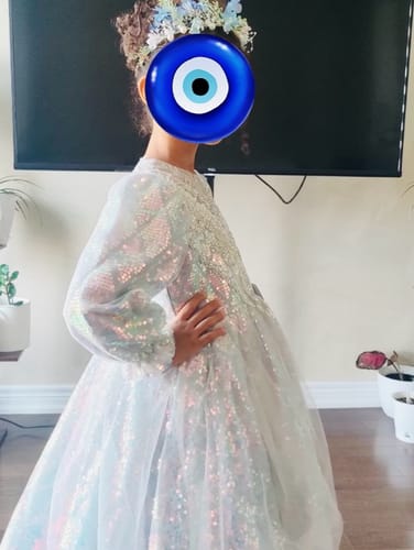 Customer photo review of Girls Birthday Elegant Dress Flower Girl Wedding Dress Princess Dress