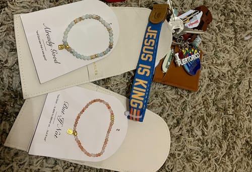 Customer photo review of Jesus Is King Lanyard