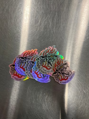 Customer photo review of 100 2.5" Custom Holographic Stickers
