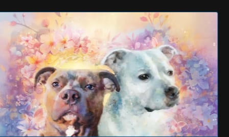 Customer photo review of Pet Portrait Wall Art - Eternal Heart