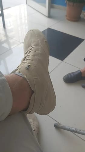 Customer photo review of Men Women Velcro Suede High Boots Beck Shoes (Unisex) (BOGO) (Discount auto-applies with 2 pairs in the cart.)