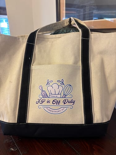 Customer photo review of Custom Boat Tote Bags