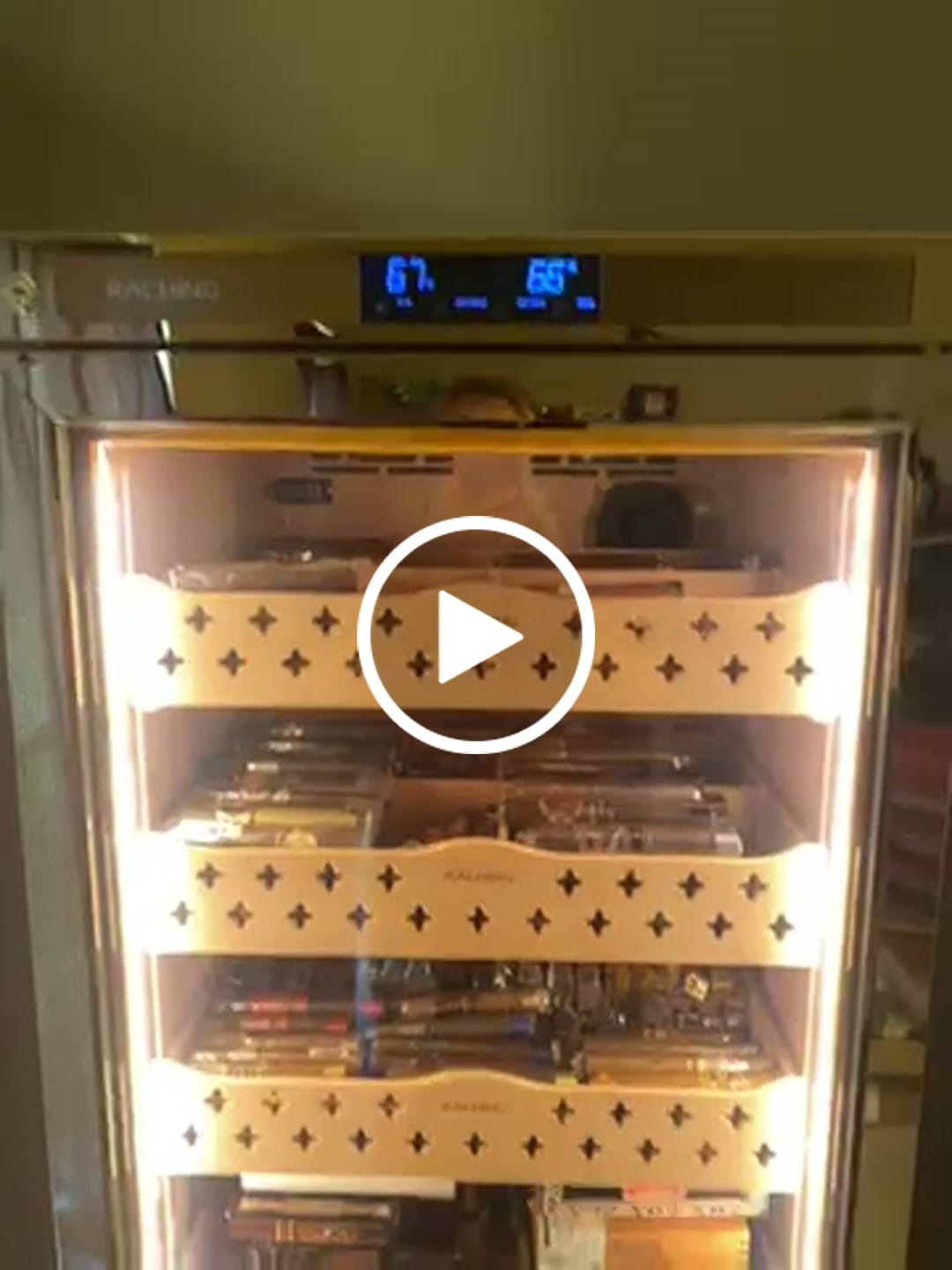 Customer video review of Raching MON3800A Precision Climate Controlled Humidor | 1,500 Cigars