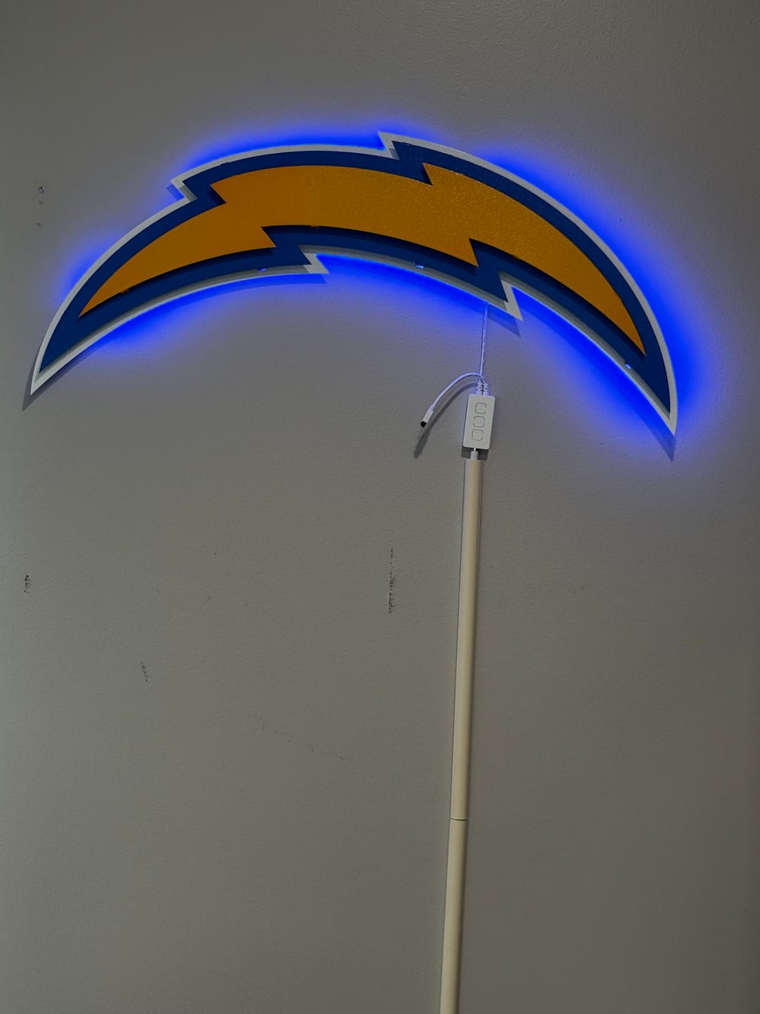 Customer photo review of Los Angeles Chargers Lightning Bolt 3D Vintage Metal Wall Art