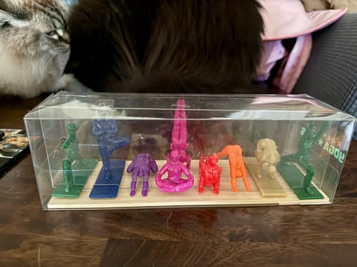 Customer photo review of Rainbow Yoga Joes Set - 9 Figurines Included (Assorted Colors)