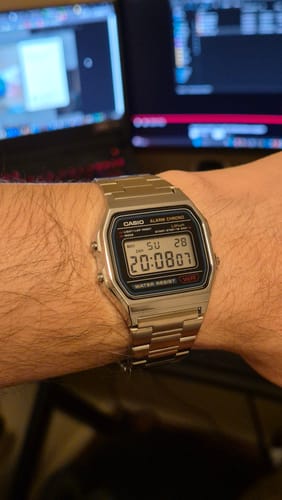 Customer photo review of Reloj Casio Vintage A158WA-1DF Azul/Plateado