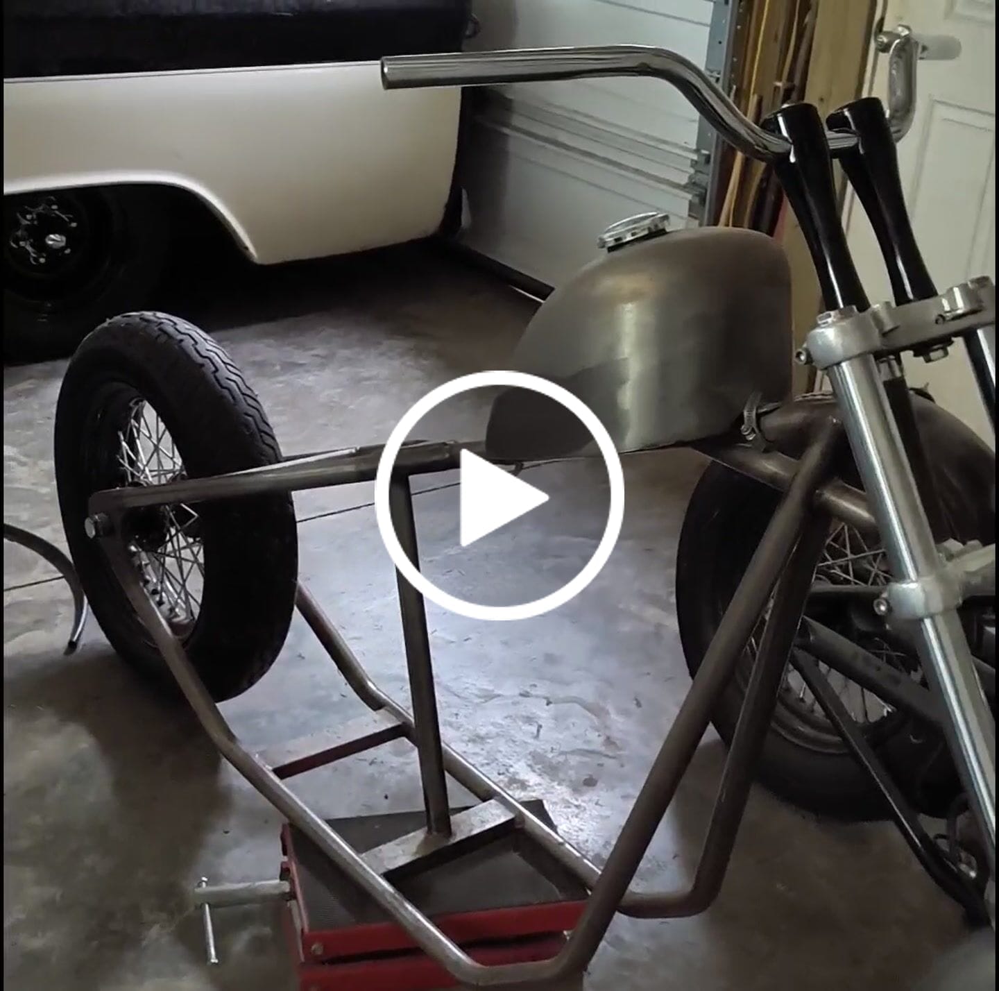 Customer video review of Santee 4.75 Inch Custom Raw Steeler 4-3/4" Wide Front Fender Fits For Harley Unpainted