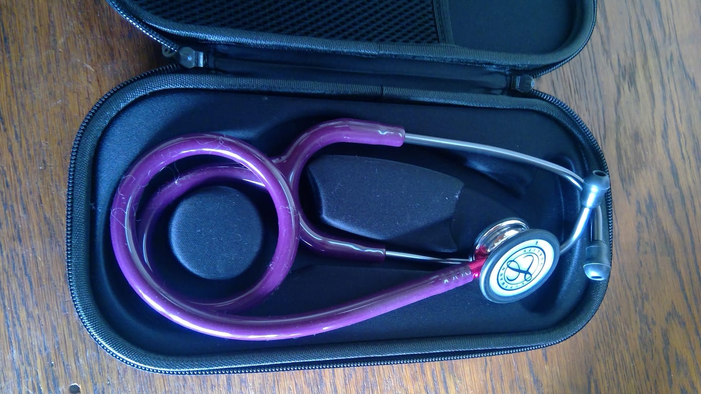 Customer photo review of Littmann Classic III Monitoring Stethoscope: Mirror & Plum - Pink Stem 5960