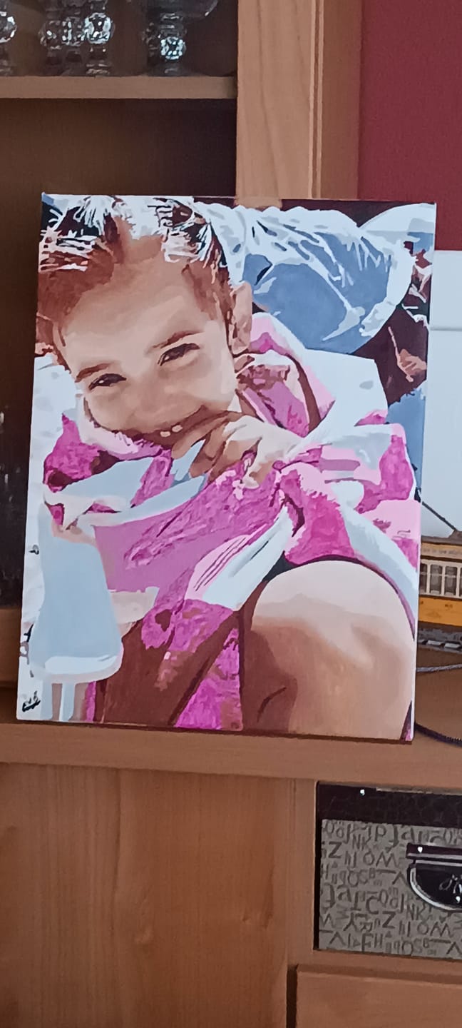 Customer photo review of Pintar por Números Personalizado - Cuadro Personalizado con Foto