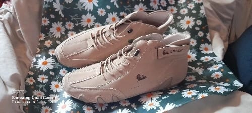 Customer photo review of Men Women Velcro Suede High Boots Beck Shoes (Unisex) (BOGO) (Discount auto-applies with 2 pairs in the cart.)