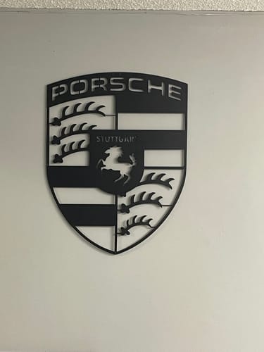 Customer photo review of Porsche Metal Car Emblem