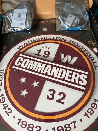 Customer photo review of Washington Commanders Secondary Mark 3D Metal Wall Art