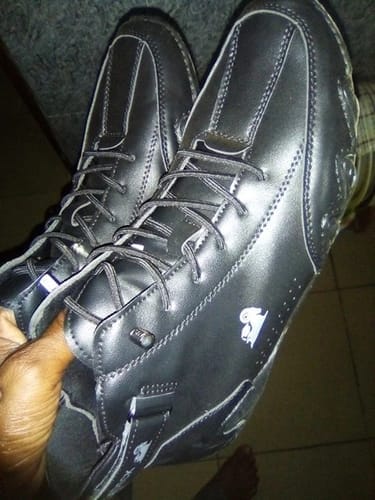 Customer photo review of Men Women Velcro Suede High Boots Beck Shoes (Unisex) (BOGO) (Discount auto-applies with 2 pairs in the cart.)