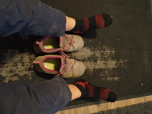 Customer photo review of J.B. Field's Hiking "Summer Hiker" Merino Wool Low-Cut Ankle Socks