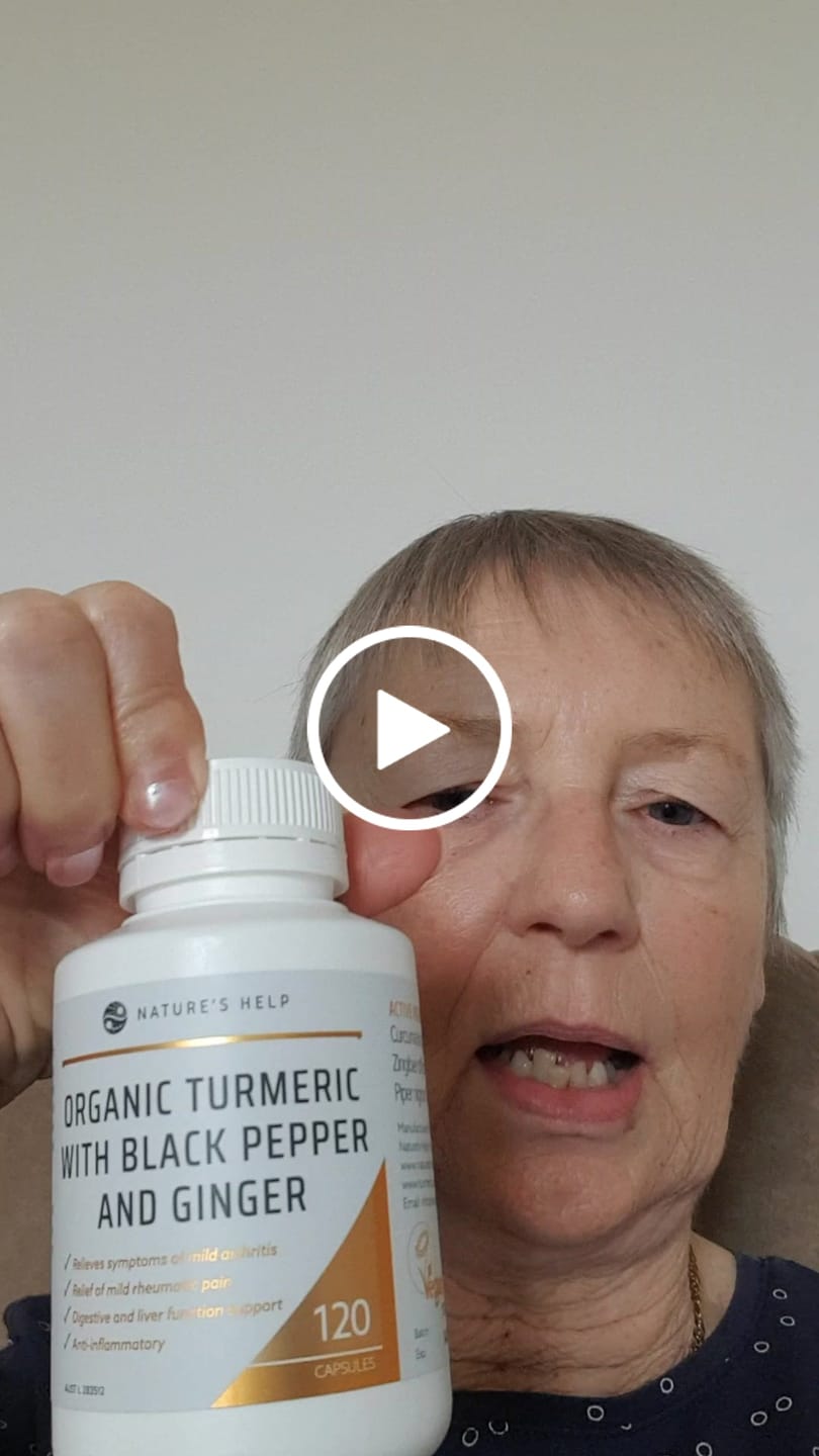 Customer video review of Turmeric Capsules with Black Pepper & Ginger