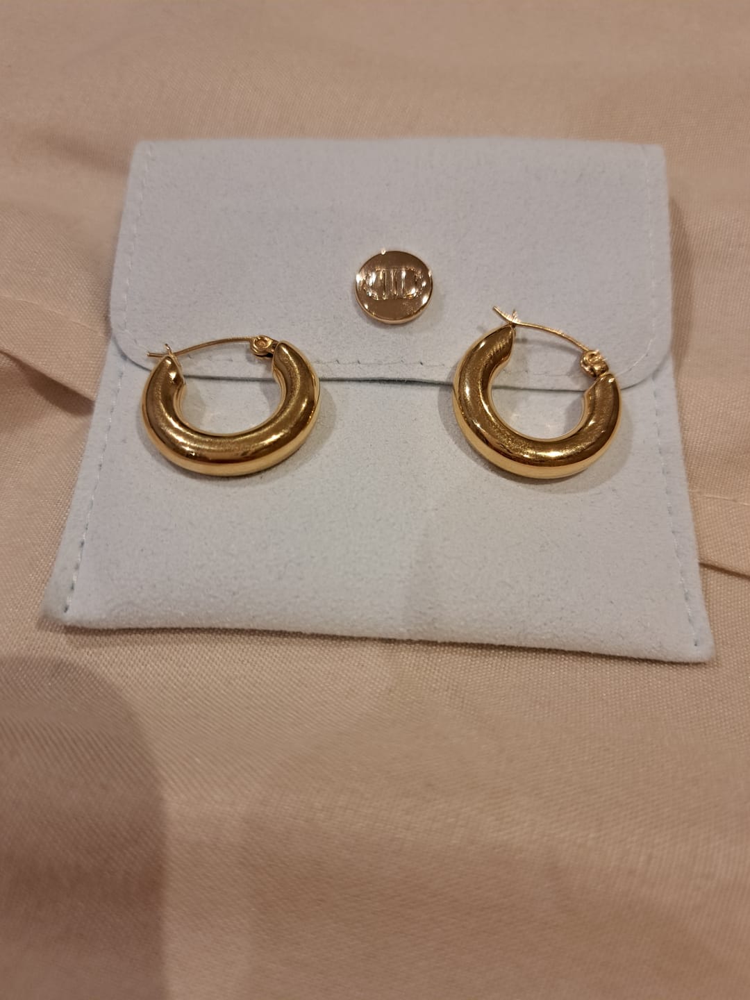 Customer photo review of Chubby Hoop Earrings