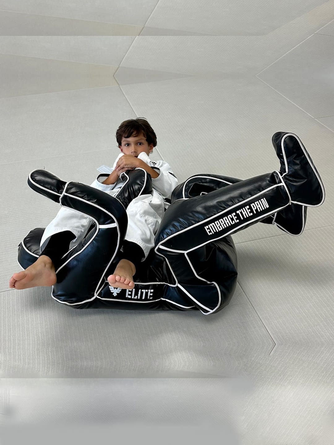 Customer photo review of Kids Essential BJJ Grappling Dummy – 3'11" (120 cm), Unfilled