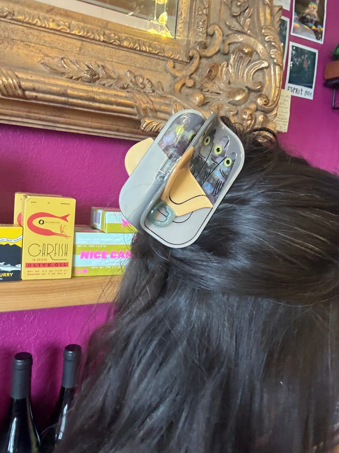 Customer photo review of Large Tinned Fish Hair Claw Clip