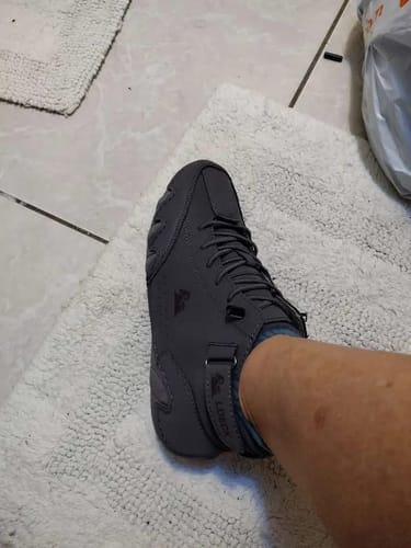 Customer photo review of Men Women Velcro Suede High Boots Beck Shoes (Unisex) (BOGO) (Discount auto-applies with 2 pairs in the cart.)