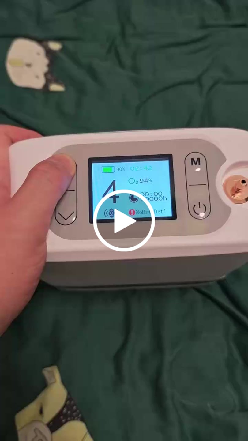 Customer video review of Portable 1-7L Adjustable Pulse Flow 5 Hours Battery Oxygen Concentrator - POC-04