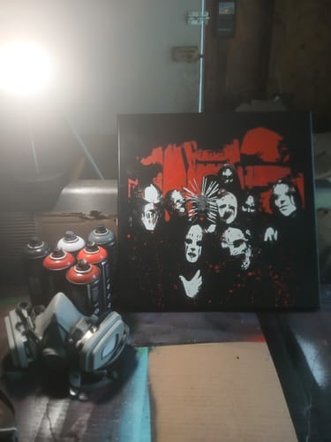 Customer photo review of Bespoke Stencil For Kurt - Slipknot - 40cm x 40cm