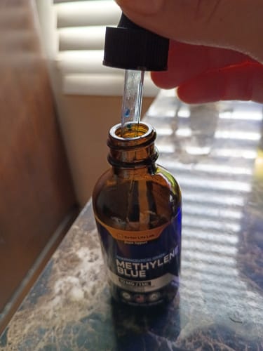 Customer photo review of Pharma-Grade Methylene Blue Tincture Supplements – Enhance Focus, Memory & Cognitive Energy