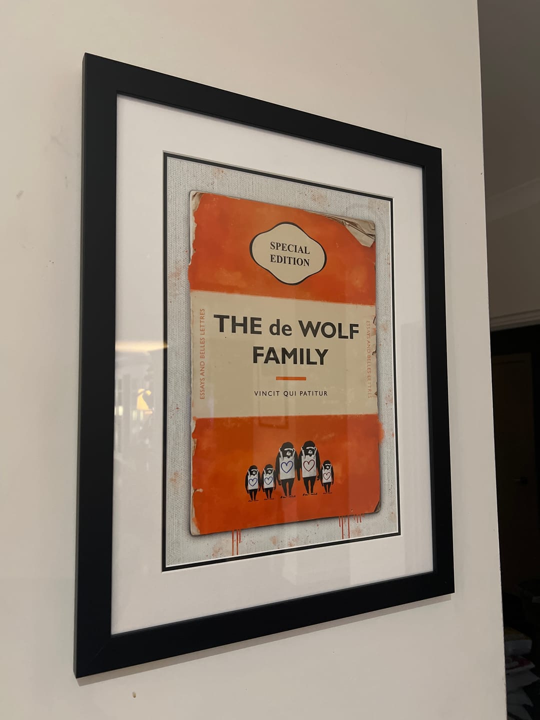 Customer photo review of Personalised Book Cover Art Print (Family Edition) New Colours!