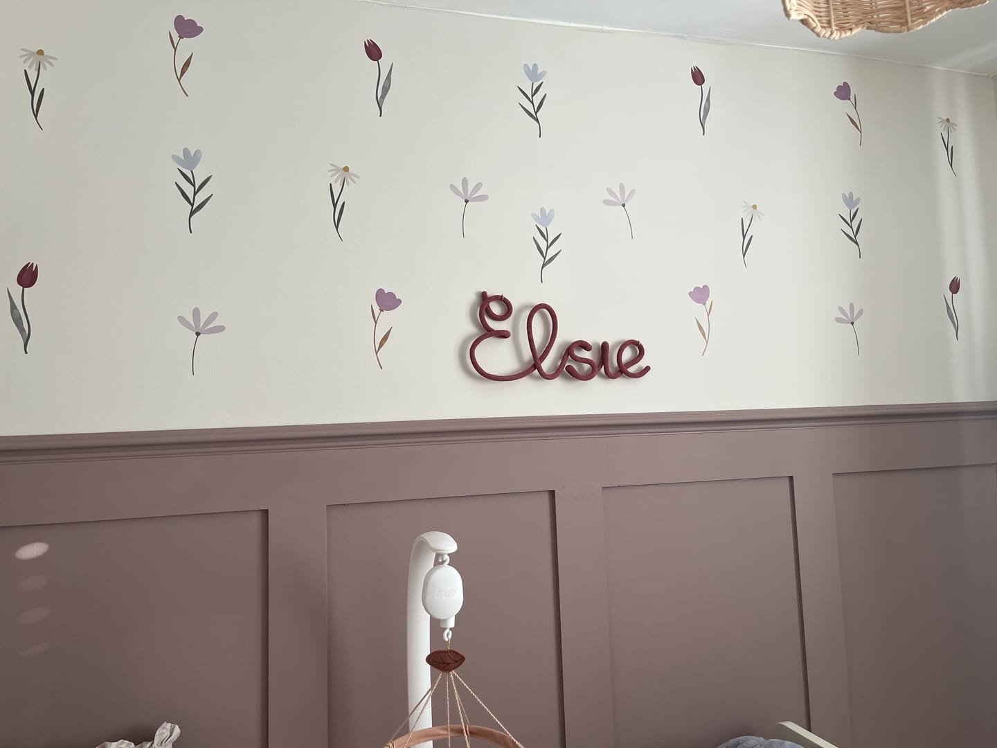 Customer photo review of Mixed Flower Wall Decal Set