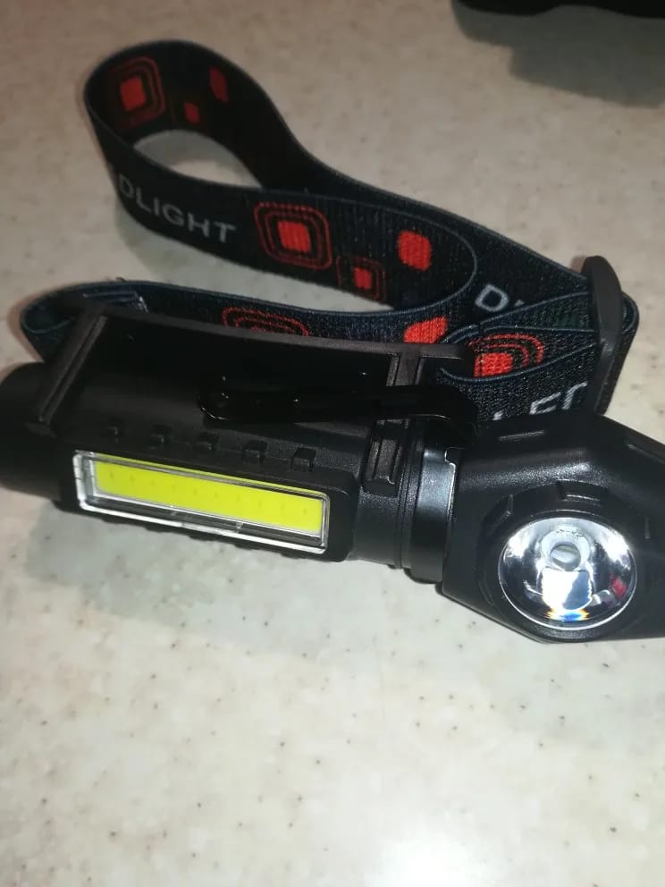 Customer photo review of Multifunktionale 2-in-1 LED Taschenlampe & Stirnlampe