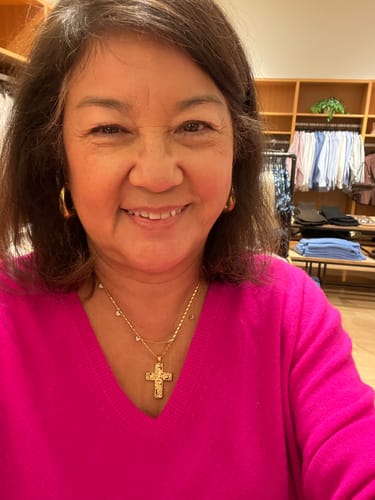 Customer photo review of Leilani Heirloom Cross Pendant Necklace