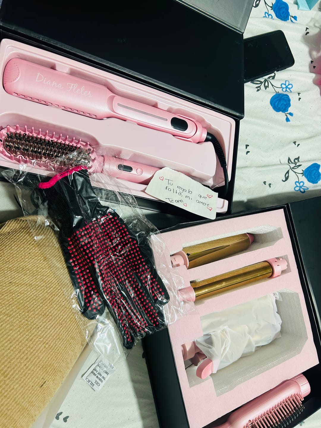 Customer photo review of Set Plancha Profesional Infrarroja + Cepillo Alaciador Diana Fletes
