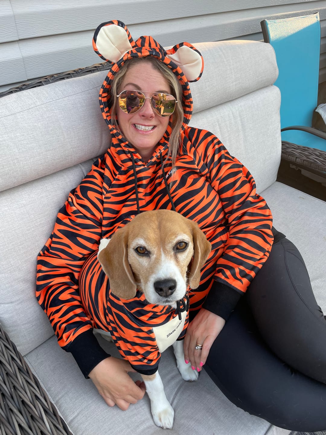 Customer photo review of Halloween Human Hoodie - Tiger
