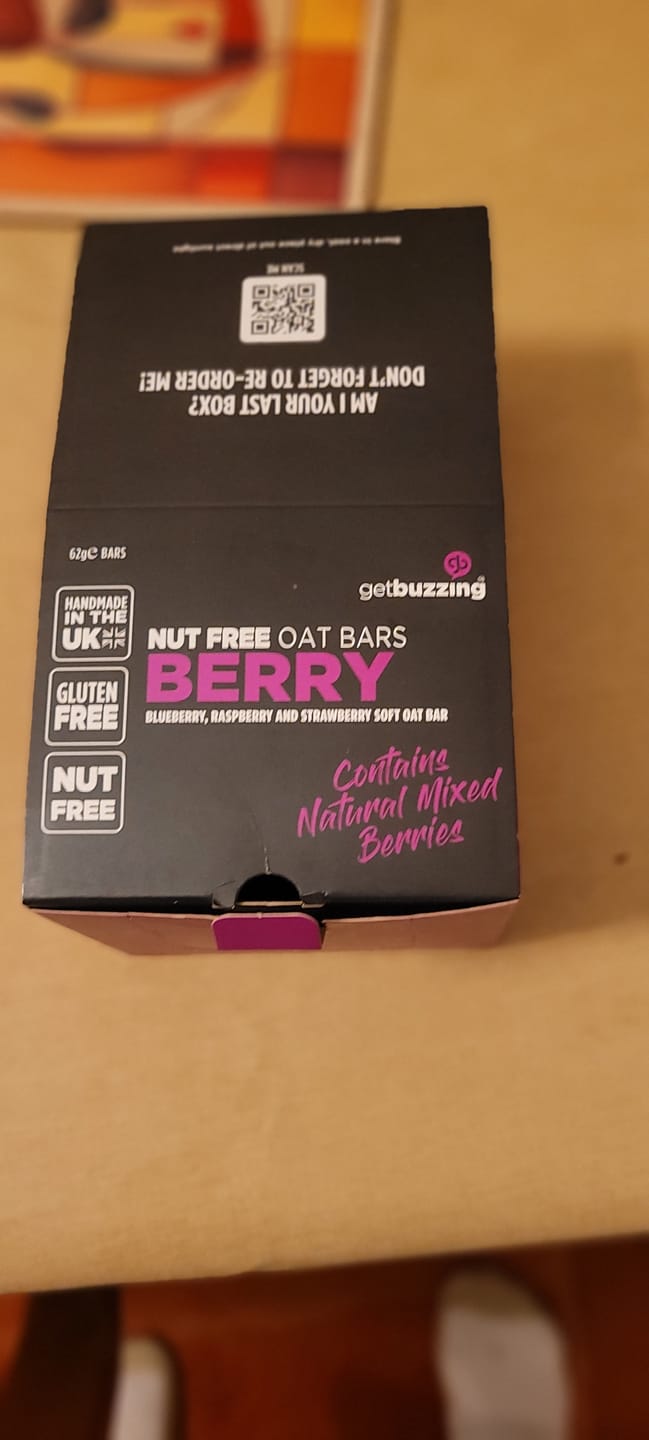 Customer photo review of Mixed Berries High Energy Bar (Nut and Gluten Free)